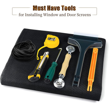 Senneny Screen Repair Kit, 59" x 106", Black