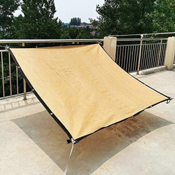 Shade Sun Shade Sail Canopy, Rectangle Thicker Waterproof UV Outdoor Shade Sunscreen Net for Deck Patio Pergola Backyard Facility Activities Canopy Awning, Multiple Sizes 