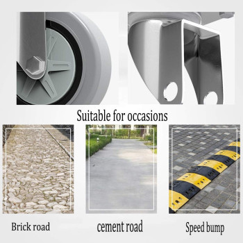 SHOWAY Folding Hand Cart Platform Trolley Heavy Duty Folding Hand Trucks Hand Folding Truck Cart With Mute Wheels, 100KG Load Capacity, 7 Colors, 2 Sizes (Color : Blue,