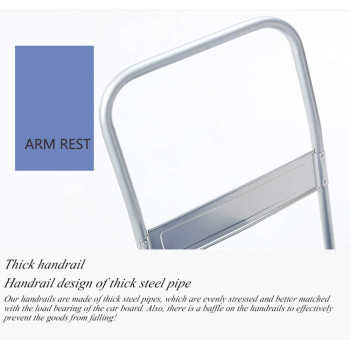 HARDWAREUAE Heavy Duty Folding Trolley Cart 150Kg Platform Flat Hand Barrow Sack Warehouse Folding Platform Trolley