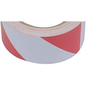 Silverline Fixman 188781 Red & White Adhesive Hazard Tape 50mm x 33m