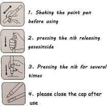 Sipa 5 Pcs Car Moto Auto Permanent Tyre Tread Rubber Marker Paint Pen Waterproof New