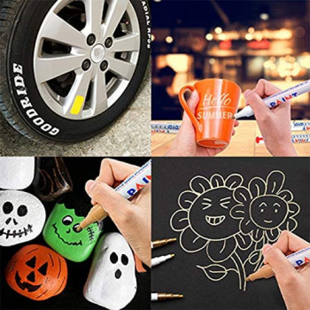 Sipa 5 Pcs Car Moto Auto Permanent Tyre Tread Rubber Marker Paint Pen Waterproof New