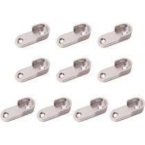 Sipery 10Pcs Oval Closet Rod End Supports Flanges Socket Wardrobe Hanging Rail Rod End Bracket Support for 16mm/0.6inch Diameter Rod
