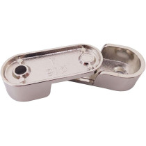 Sipery 10Pcs Oval Closet Rod End Supports Flanges Socket Wardrobe Hanging Rail Rod End Bracket Support for 16mm/0.6inch Diameter Rod