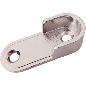 Sipery 20Pcs Oval Closet Rod End Supports Flanges Socket Wardrobe Hanging Rail Rod End Bracket Support for 16mm/0.6inch Diameter Rod with Screws