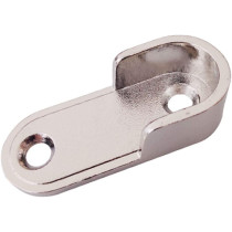 Sipery 20Pcs Oval Closet Rod End Supports Flanges Socket Wardrobe Hanging Rail Rod End Bracket Support for 16mm/0.6inch Diameter Rod with Screws