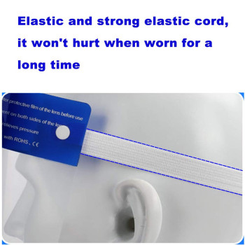 Sofia Clothing 5 Pcs Reusable Safety Face Shield, Elastic Transparent Full Face Protective Visor with Eye & Head Protection, Disposable Face Shield Protect from Saliva Oil Splash and Etc for Indoor & Outdoor Use