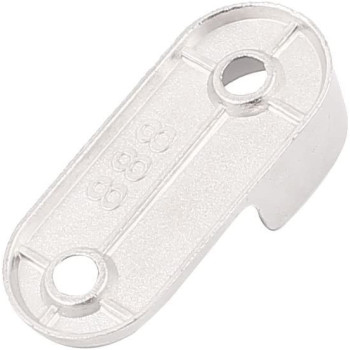 Sourcingmap Oval Wardrobe Hanging Rail Rod End Bracket Support Silver Tone Pair