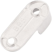 Sourcingmap Oval Wardrobe Hanging Rail Rod End Bracket Support Silver Tone Pair