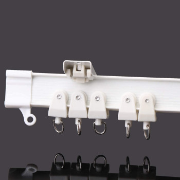 Super More Flexible Curtain Track Rails Bendable Cubicle Track Top Side Ceiling-Mount 3/5 Meters (Rail Roller Kit)
