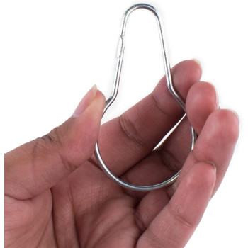 Super Z Outlet Silver Metal Shower Curtain Style Hanging Clip Chain Hooks for Sorting & Organizing, Window Arts & Crafts Display, DIY Key Hangers (50 Pieces)
