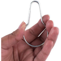 Super Z Outlet Silver Metal Shower Curtain Style Hanging Clip Chain Hooks for Sorting & Organizing, Window Arts & Crafts Display, DIY Key Hangers (50 Pieces)