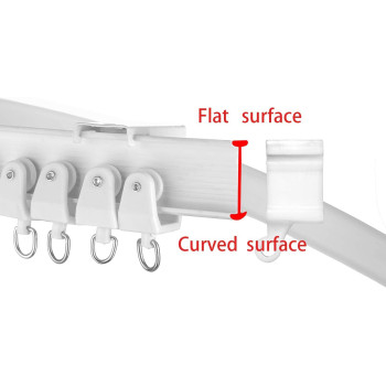 SuperMMarK 9.8 Feet Flexible Bendable Curtain Track Straight Curved Ceiling Track Set Top Side & Ceiling Mounting for L Shape U Shape Bay Windows Shower Curtains Room Divider