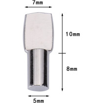 Tbestmax 120 Packs Shelf Pins, 5mm Shelf Support Pegs Spoon Shape Cabinet Furniture Tbestmax