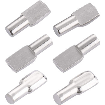 Tbestmax 120 Packs Shelf Pins, 5mm Shelf Support Pegs Spoon Shape Cabinet Furniture Tbestmax