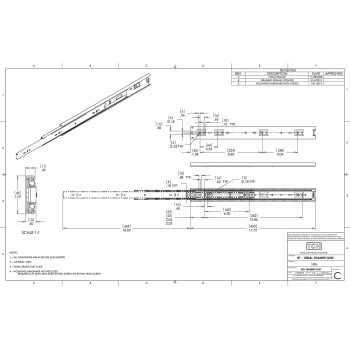 TCH Hardware 18" Inch 100 LB Steel Full Extension Ball Bearing Drawer Slides - Kitchen Cabinet Desk Draw