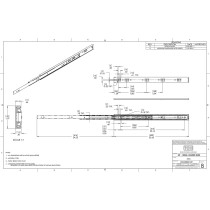 TCH Hardware 24" Inch 100 LB Steel Full Extension Ball Bearing Drawer Slides - Kitchen Cabinet Desk Draw