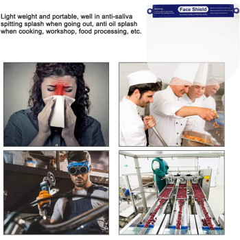 Tidyard 1PCS Protective Face protection Anti spitting Isolation Face Shield Fluid Resistant Full Face protection Transparent Dust proof Anti fog Face protection Visor Protection from Splash