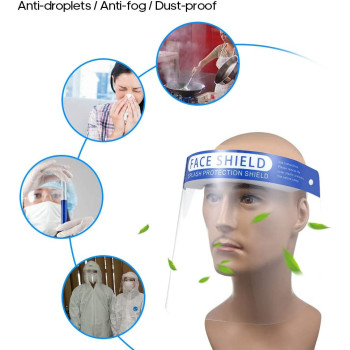Tidyard Full Face Cover Droplets proof Fog proof Dust proof Face Shield Protective Cover Transparent Face Eyes Protector Safety Accessories