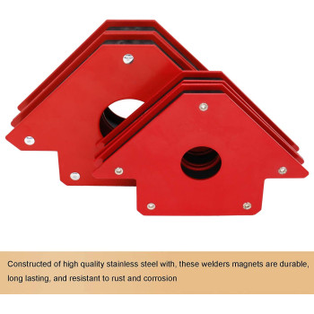 TIOIT 6 Pcs Arrow Welding Magnet, Welding Magnet Set for Metal Working 25, 50, and 75 Lbs Strength Magnetic Welding Holder, 45,90,135,180Degree Angle Fits for welding, soldering, assembling