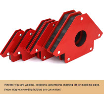 TIOIT 6 Pcs Arrow Welding Magnet, Welding Magnet Set for Metal Working 25, 50, and 75 Lbs Strength Magnetic Welding Holder, 45,90,135,180Degree Angle Fits for welding, soldering, assembling