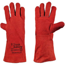 ToughSafety Red Welding Gloves (heavy Duty) - Toughsafety