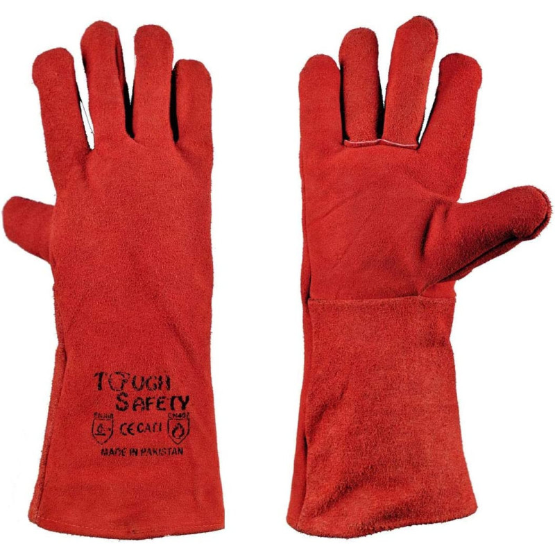 ToughSafety Red Welding Gloves (heavy Duty) - Toughsafety