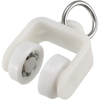 uxcell Curtain Track Plastic Twin Wheeled Carriers Drapery Rail Sliding Glider for Windows Shower Curtain Tracks 13mm Dia 100 Pcs