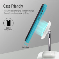 Promate MagSafe Charging Station with 5W Magnetic MFi Apple Watch Charger Pro, iPhone14,iPad Air,Synergy White