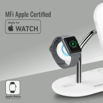 Promate Wireless Charging Station, 4-in-1 Charging Dock with 5W Magnetic MFi Apple Watch Charger, Bonsai