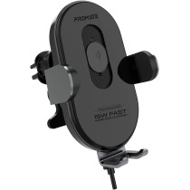 Promate Wireless Car Charger Mount, 15W Qi Fast Charging Auto-Clamping Dashboard Air Vent Phone Holder