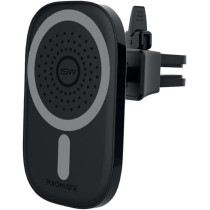 Promate Magnetic Wireless Car Charger for iPhone 12, Ultra-Fast Qi 15W Car Charger with Quick-Lock Air Vent Holder