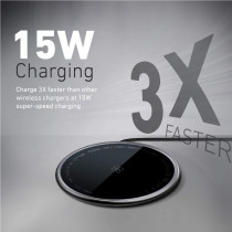 Promate Wireless Charger for iPhone 12, Fast 15W Mag-Safe Qi Magnetic Charging Pad with USB-C Connector