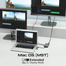 Promate USB-C Hub, 9-in-1 4K Multi-Display Aluminum Hub with Dual HDMI, 1080p VGA Port, 1000Mbps LAN, 20W USB-C Power
