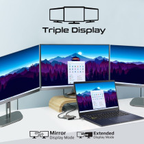 Promate USB-C Hub, 9-in-1 4K Multi-Display Aluminum Hub with Dual HDMI, 1080p VGA Port, 1000Mbps LAN, 20W USB-C Power