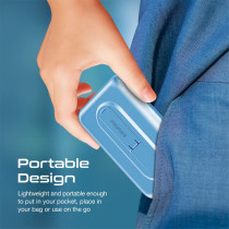 Promate Magnetic Wireless Power Bank, 10000mAh 15W Qi Wireless Mag-Safe Battery Pack with 20W USB-C Power Delivery Port, Blue