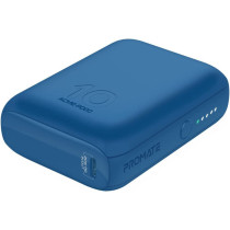 Promate USB-C Power Bank, Worldâ€™s Smallest 10000mAh Portable Charger with 20W USB-C Power Delivery, Blue