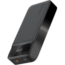 Ultra-Compact 20000mAh Portable charger with Ultra-Fast Charging Dual 2.4A USB Port, Promate Quantum-20 Black