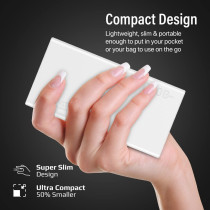 Promate Portable Charger, High-Capacity 20000Mah Slim Power Bank with Dual USB Ports, Bolt-20Pro-White