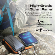 Promate 20000mAh Power Bank, Solar Powered Portable Charger with Wireless Charging, USB-C Power Delivery Port, QC 3.0 Port