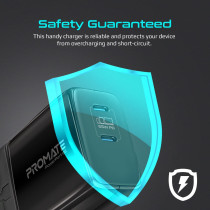 Promate PowerPort 65 Adapter for USB C, Black