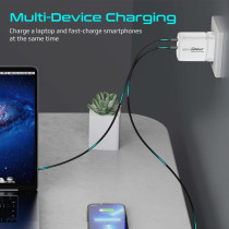 Promate 65W USB-C Power Delivery GaN Charger, Universal Powerful GaN Tech
