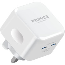 Promate GaN USB-C Charger, Ultra-Compact 45W USB-C Power Delivery Wall Charger