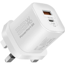 Promate GaN USB-C Charger, Ultra-Compact 33W USB-C Power Delivery