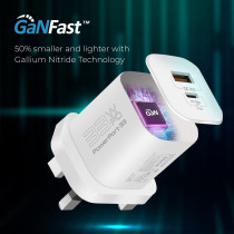 Promate GaN USB-C Charger, Ultra-Compact 33W USB-C Power Delivery
