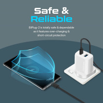 Promate USB-C Adapter, Universal 17W Multi-Port Wall Charger with 5V/3A Type-C Port, White