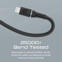 Promate USB-C to Lightning Cable, Apple MFi Certified Lightning Cable with 20W Power Delivery,Black