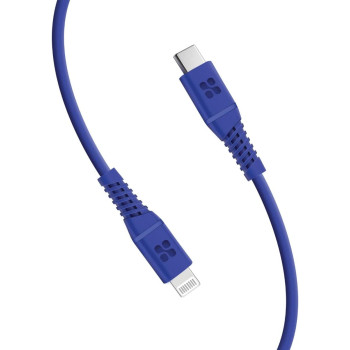 Promate USB-C to Lightning Cable, Apple MFi Certified Lightning Cable with 20W Power Delivery, Blue