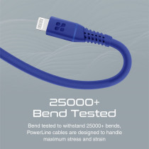 Promate USB-C to Lightning Cable, Apple MFi Certified Lightning Cable with 20W Power Delivery, Blue